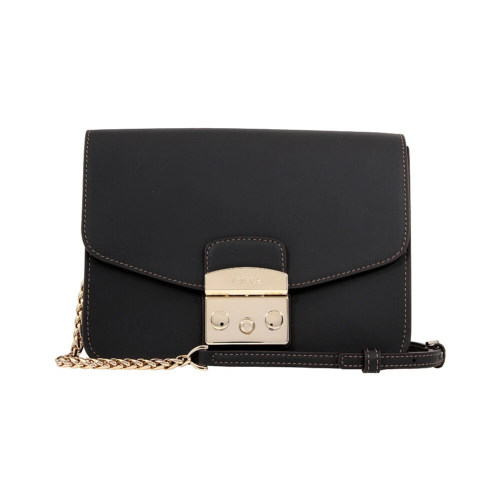 Furla Metropolis Ladies Small Black Onyx Leather Crossbody 941945