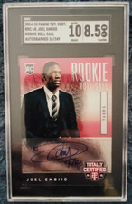 2014-15 PANINI TOTALLY CERTIFIED JOEL EMBIID ROOKIE ROLL CALL AUTO /249 SGC 8.5