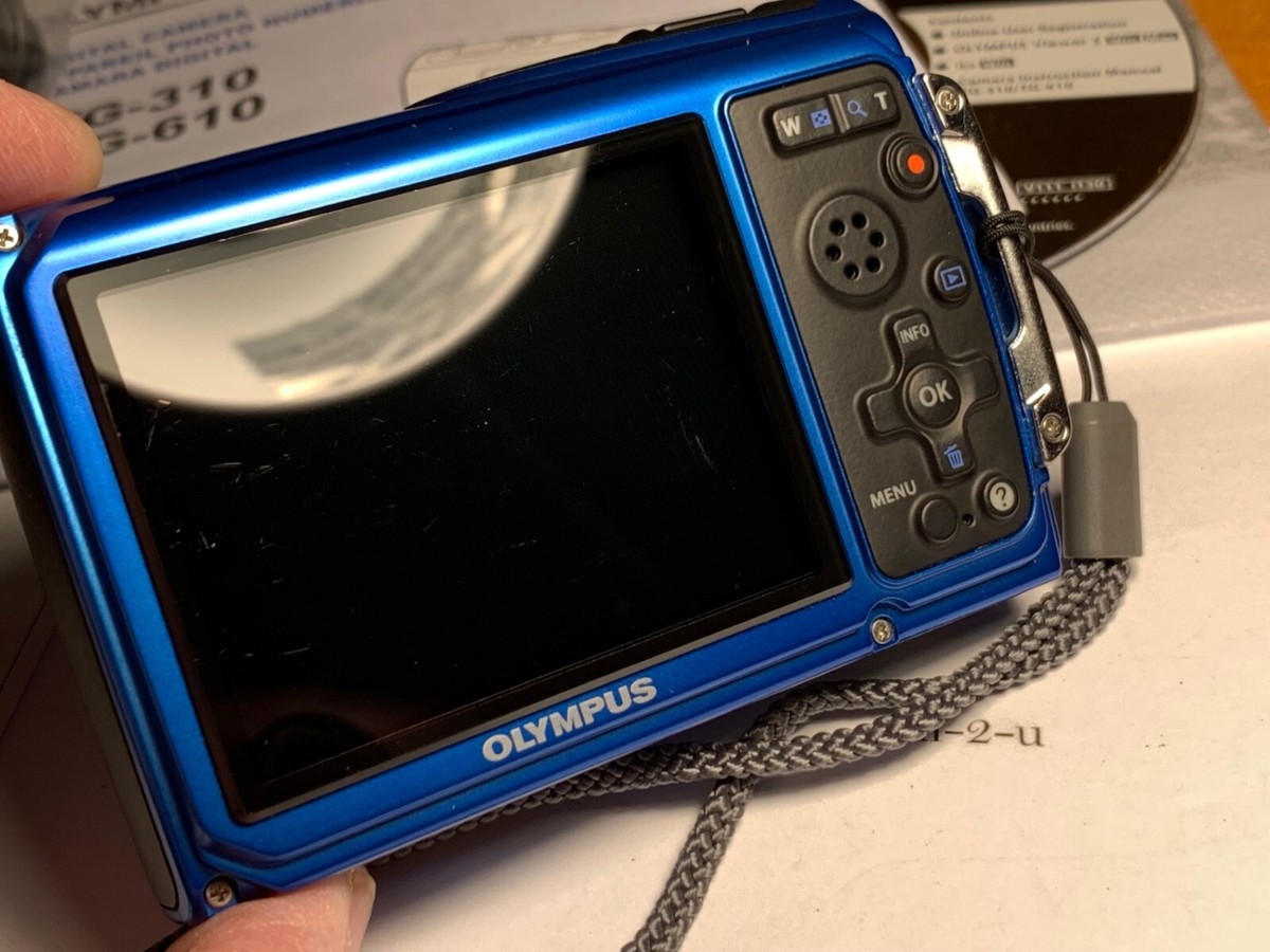 Olympus TG-310 Tough 14 MP Blue Digital Camera + 32GB + Many Olympus TG-310 Tough 14 MP Blue Digital Camera + 32GB + Many