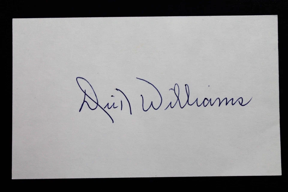 Dick Williams (d.2011) HOF Dodgers Orioles Autographed 3x5 Index Card JSA - Image 2 of 3
