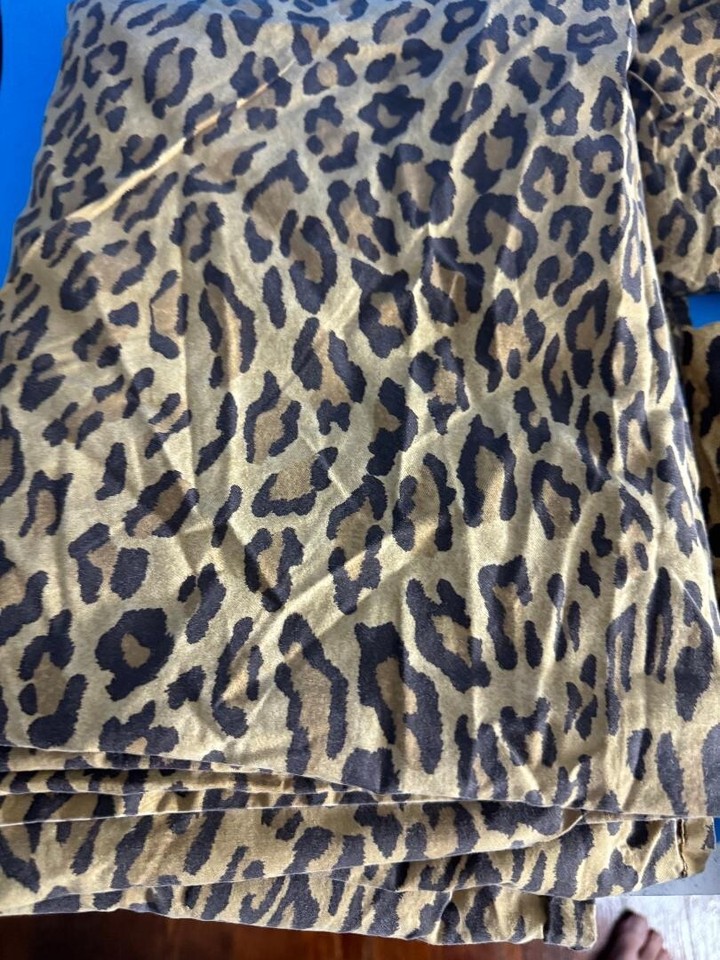 Ralph Lauren Aragon Neutral Leopard Animal Print Queen Flat Sheet 2