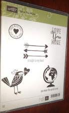 Stampin Up Love You More Rubber stamp Set of 5 mean the world to me