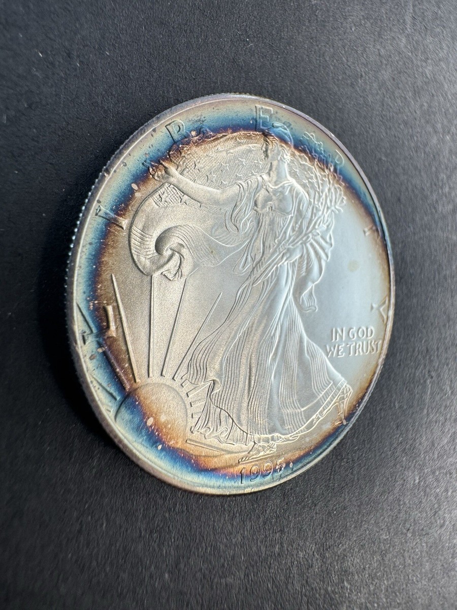 1995 American Silver Eagle 1 Oz Silver Coin Rainbow Toned | eBay