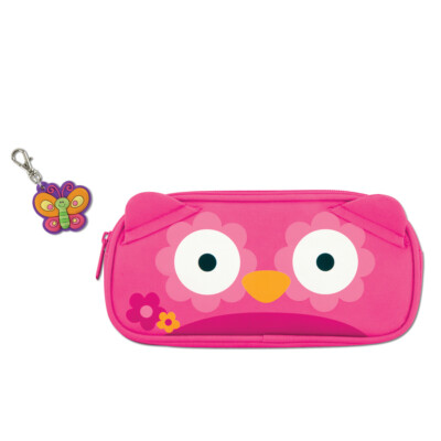 Stephen Joseph Owl Pencil Pouch with Butterfly Zipper Pull - Art School Supplies