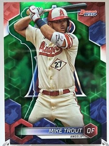 2023 BOWMAN’S BEST MIKE TROUT GREEN REFRACTOR 57/99