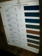 1938 Chrysler Acme car auto Paint Chips- Very good
