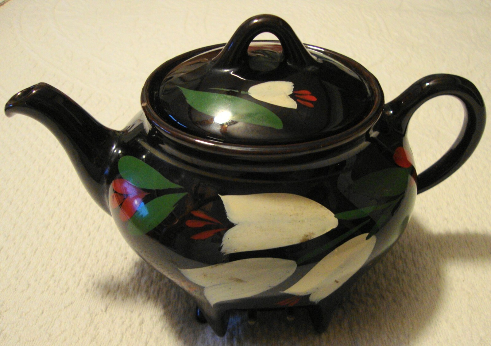 Vintage ELECTRIC Teapot Royal Canadian Art Pottery Canada Dripless
