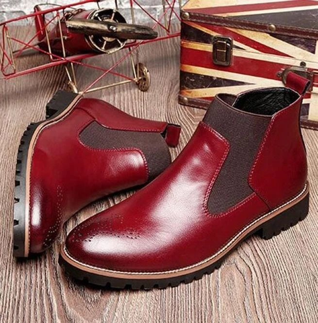Wine chelsea cheap boots
