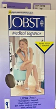 JOBST  30-40 mmHg ULTRA SHEER THIGH HIGH COMPRESSION STOCKINGS
