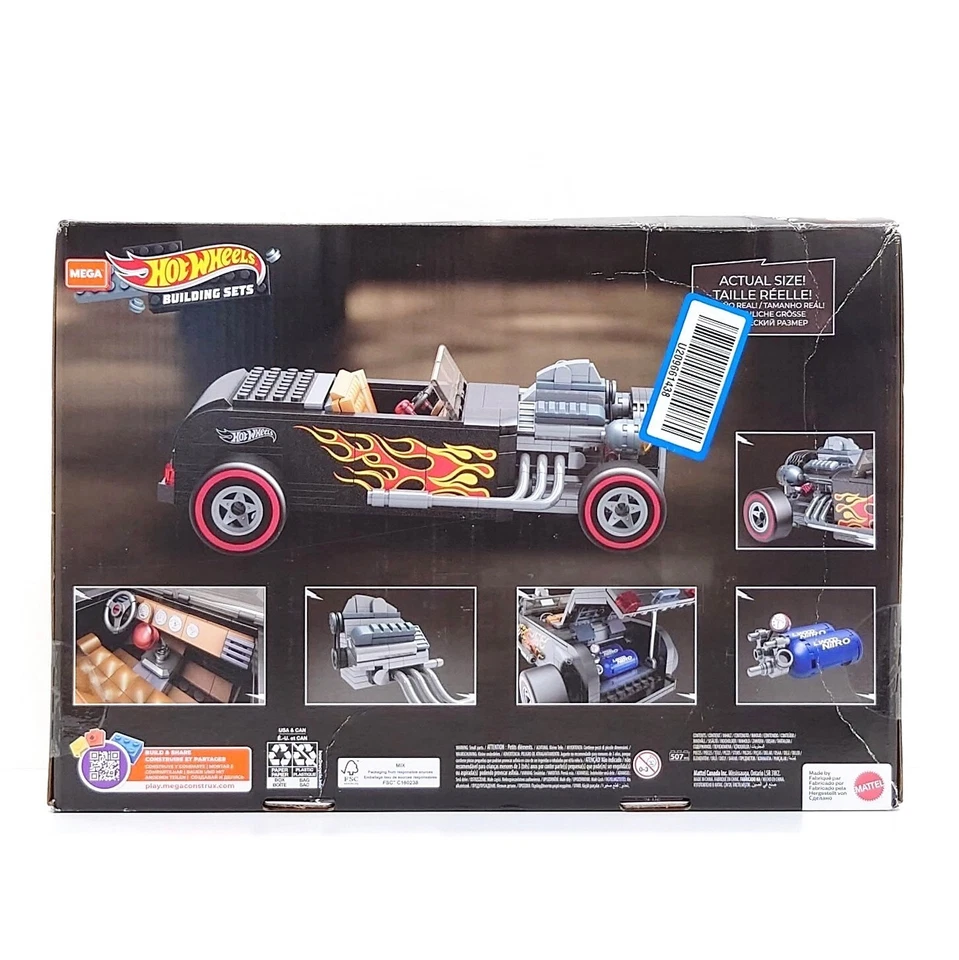 (Caja dañada) MEGA Construx Hot Wheels - Street Rodder (Nuevo/Sellado) Foto 3 de 4