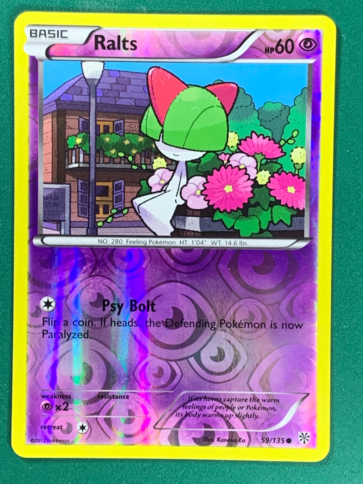 Ralts 59/135 Reverse Holo Common BW Plasma Storm Pokemon 