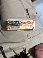 Vintage M. HOHNER A440 HARMONICA No. 1896 Marine Band Key Of C - Made in Germany