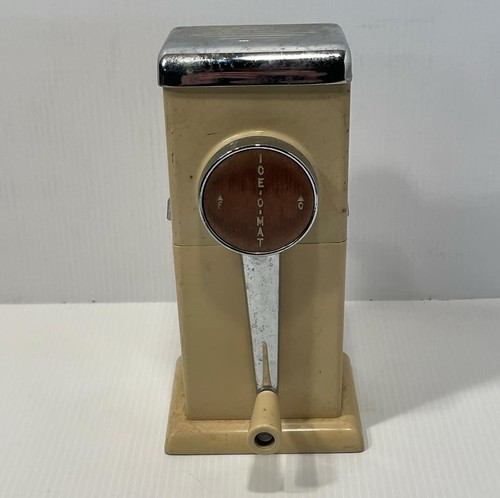 Vintage Crushed Ice-O-Mat Hand Crank Grinder w/ Detachable Base Bin & Wall Mount - Picture 1 of 5