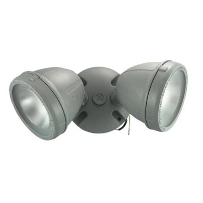COMMERCIAL ELECTRIC CE LED Landscape Flood Light 28-Watt 2200 Lumen Hardwired Gray Dual Spot Light