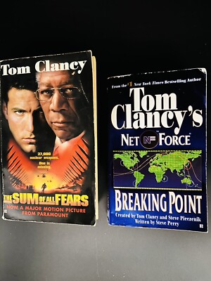 Tom Clancy's The Sum Of All Fears & Net Force Breaking Point Paperback Lot of 2