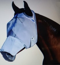 Horse Fly Flying Mask Ears Full Face Mesh Protection Anti-UV Mosquito Full 