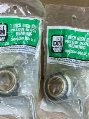 (2) Dial Manufacturing INC 1'' high rise pillow block bearings part number 6655
