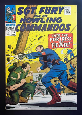 SGT. Fury and his Howling Commandos #39 Nice Copy Nazi Cover Marvel ...