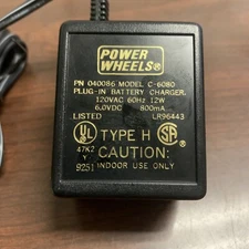 GENUINE Fisher Price POWER WHEELS Battery Charger Model C-6080 T4 NOSNOS