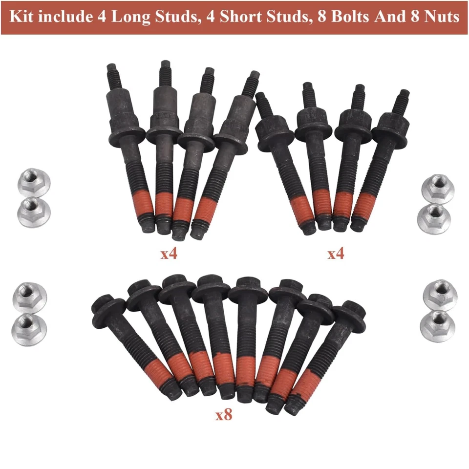 Kit de herrajes de perno colector de escape tuerca de perno para 99-09 Dodge Chrysler Jeep 4,7 L Foto 4 de 4