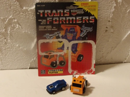 TRANSFORMERS G1 HUFFER WITH MINISPY CARDBACK VERSION LOT ORIGINAL