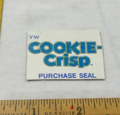Cookie Crisp Cereal 1970s Box Purchase Seal Cut Out Vintage Ebay 