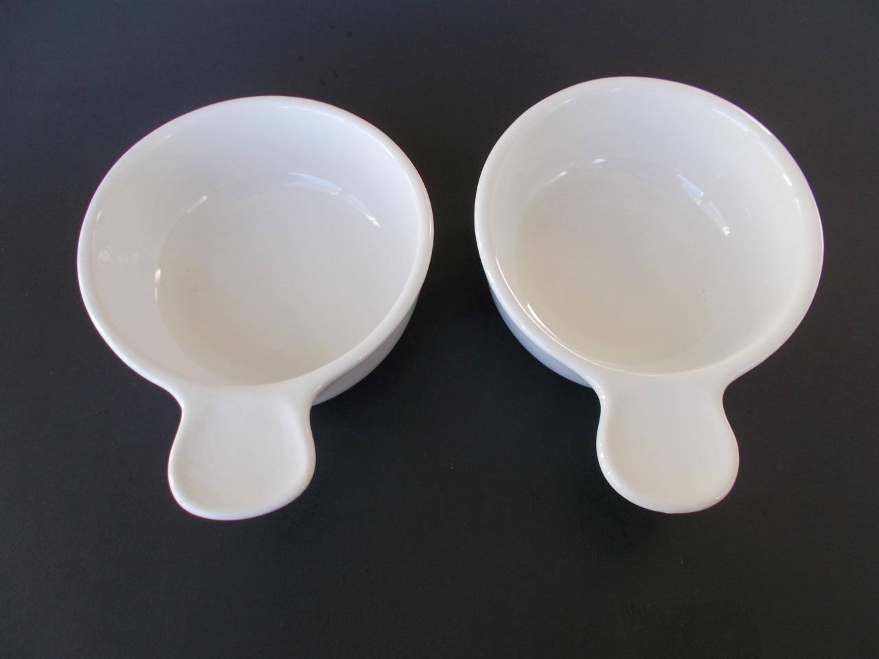 2 French White Corning Ware 15 Oz Grab It Bowls Microwave & Oven Safe