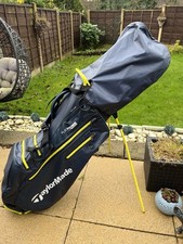 Taylormade Flextech Waterproof Golf Stand Bag 5-Way Rainhood Blue/Green