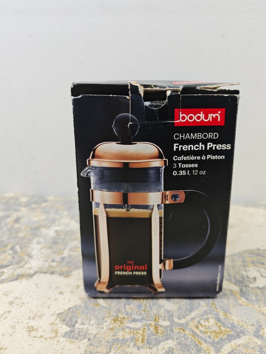 BODUM Chambord Cafetiere Cup French Press Coffee Maker, Copper