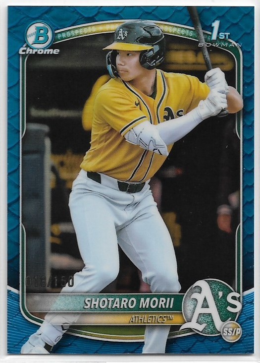 2025 Bowman Chrome Shotaro Morii #BCP-170 1st Blue Reptillian Refractor #'d /150