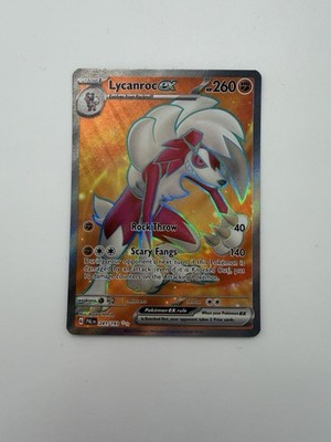 Pokemon TCG Lycanroc ex 241/193 Sv02 Paldea Evolved Full Art Ultra Rare Holo EN