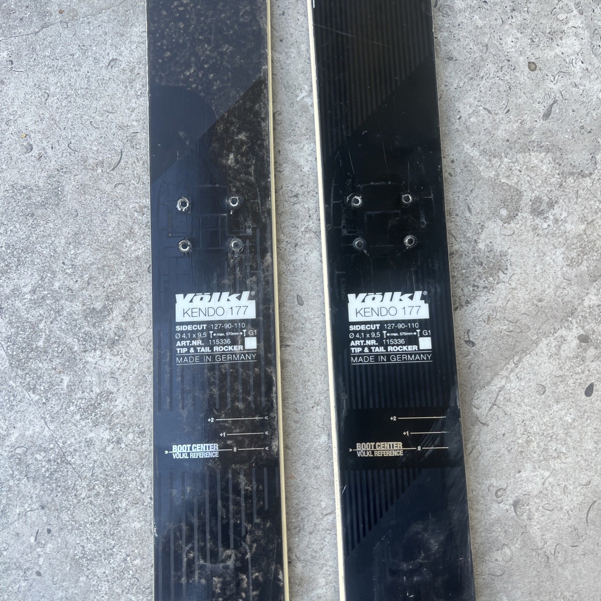 2016 Volkl Kendo Used Mens Skis 177cm #115336 No Bindings Germany