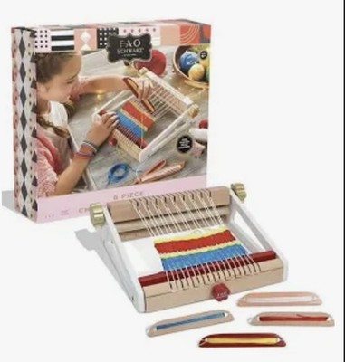 FAO Schwarz 8-Piece Craft Weaving Loom Kit NEW Open Box Sealed Yarn