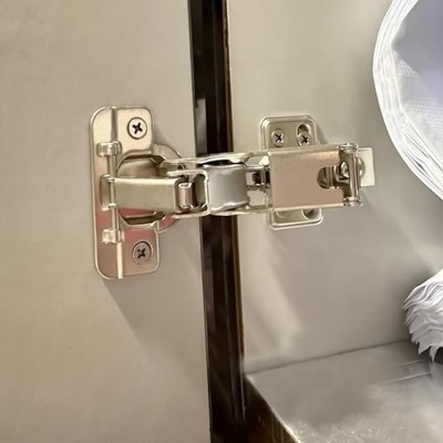 2 pcs 165 degree soft close fully covered frameless cabinet hinge, 3D 