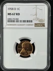 Photo of a 1958-D Lincoln Wheat Cent from an eBay sale