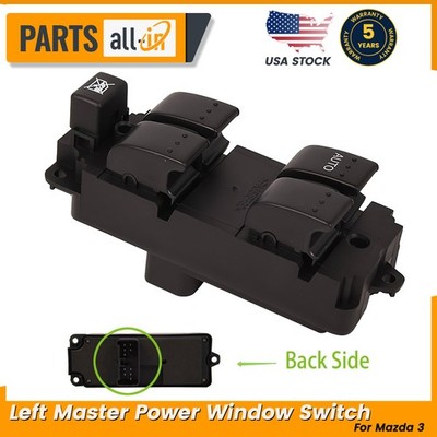 Master Power Window Switch For 2004-2009 Mazda 3 FR LH Driver Side BN8F66350A