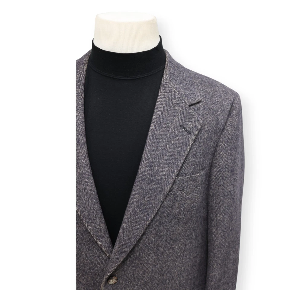 DE COLECCIÓN BILL BLASS Hombre Espiga Camello Abrigo Deportivo Chaqueta Blazer 40 R Foto 3 de 4