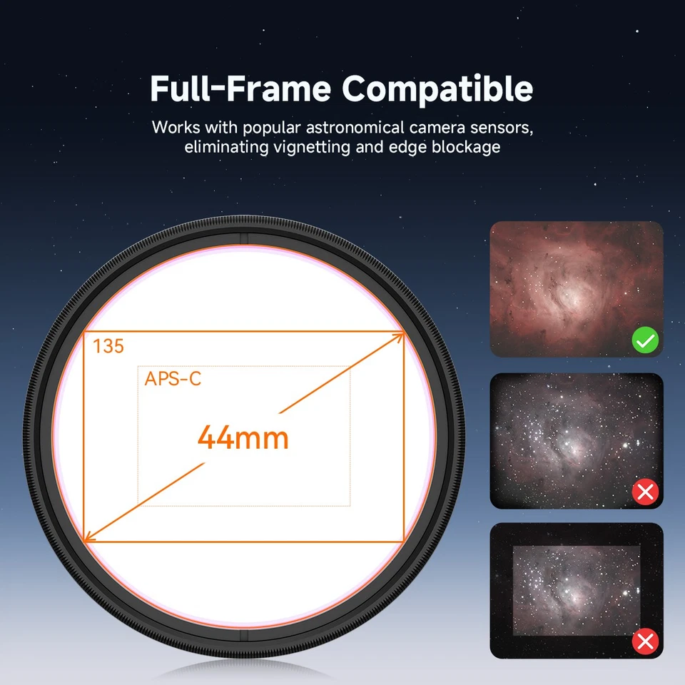 Filtro Telescopio SVBONY SV220 H-Alfa y OIII 3nm Doble Banda 1.25/2" Filtro Nebulosa Foto 4 de 4