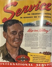VTG Print Ad International Trucks IH Servicemen Service Transportation