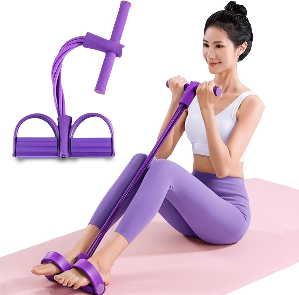 6-Tube Pedal Puller Resistance Rope,Foot Pedal Resistance Band,Yoga ...