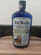 Dr Teals Nourish Protect Foaming Bubble Bath Pure Epsom Salt Coconut Oil 34 Oz