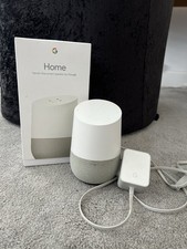 Google Home Smart Speaker White & Grey With Power Adapter Boxed