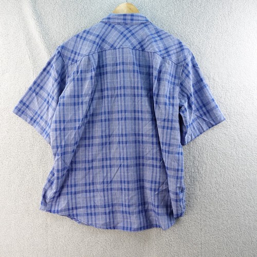 Camisa Orvis Para Hombres XL Botón a Cuadros Pesca Camping Manga Corta Botón Bolsillo - Imagen 3 de 5