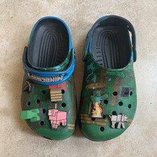 Crocs Minecraft Unisex Kids Clog Sandals Gree...
