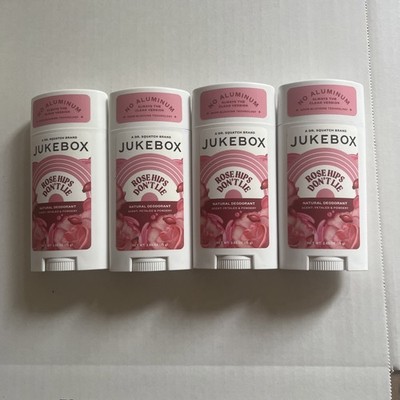 4 Jukebox *Rose Hips Don't Lie* Natural Deodorant Sticks Aluminum Free 2.65oz