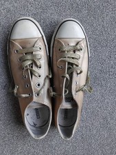 Converse All Star Gold Metallic Size 7 With Glitter Laces