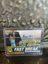2020-21 Panini Mosaic Vernon Carey Jr. RC Fast Break Gold Auto 9/10 - Hornets