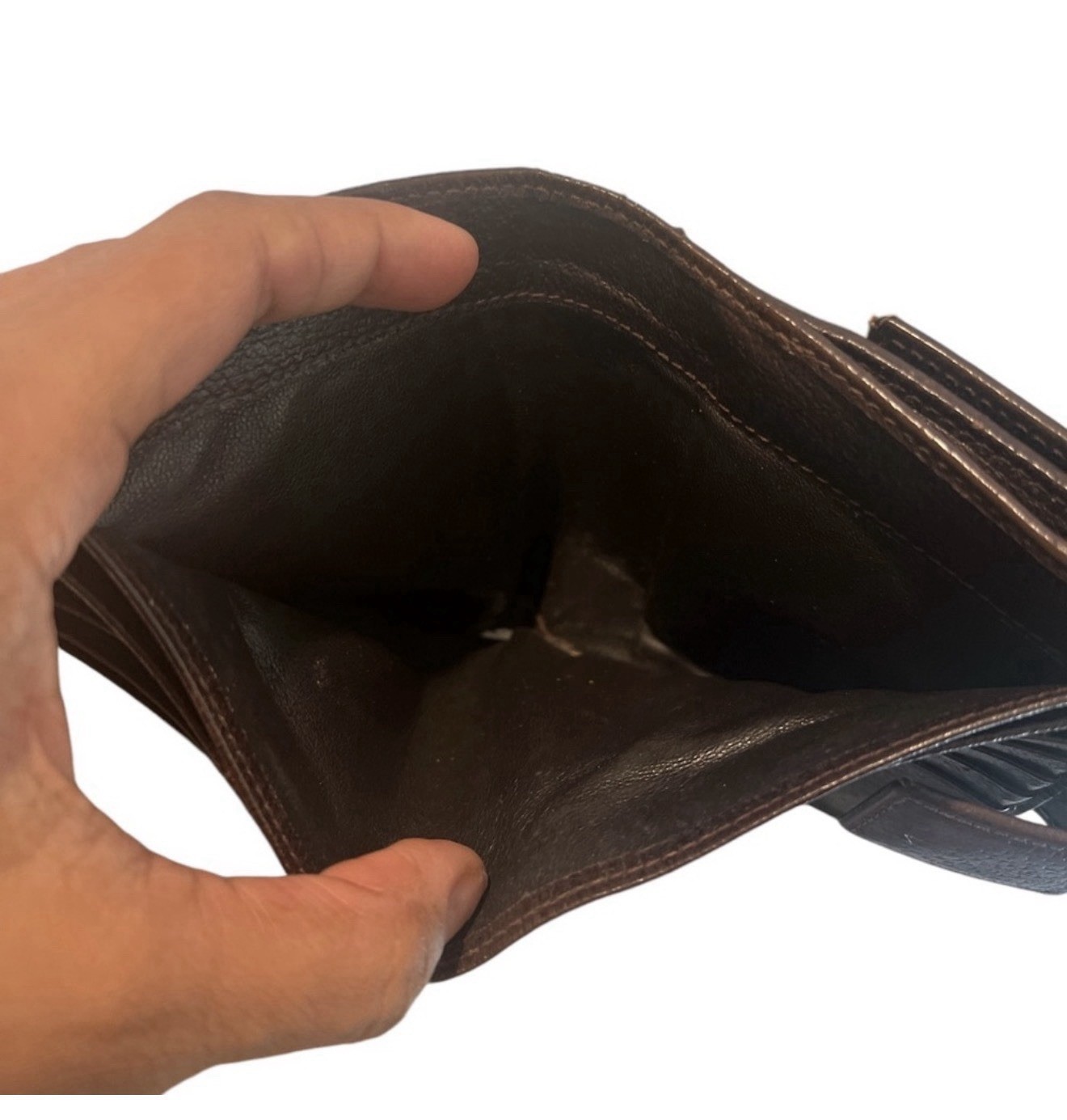 Gucci Brown Logo Print Bifold  Wallet with Credit Card Slots thumbnail 6