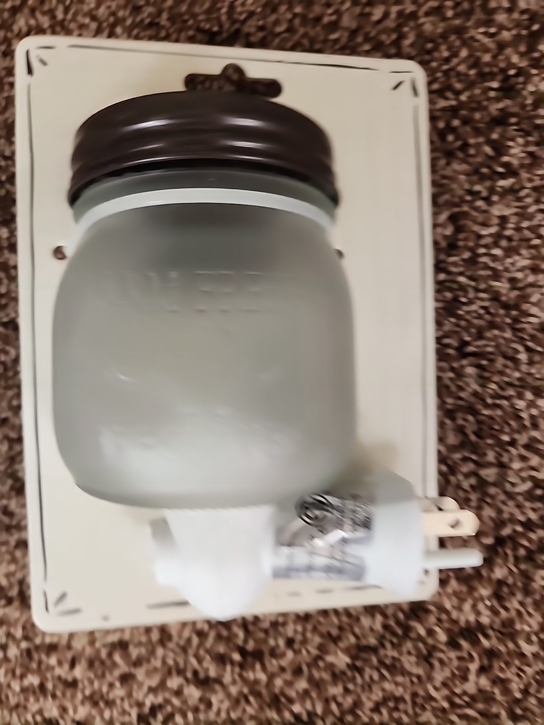 Red Shed Plug In Jar Electric Wax Warmer Farm Fresh Chicken Theme Mason Jar NEW