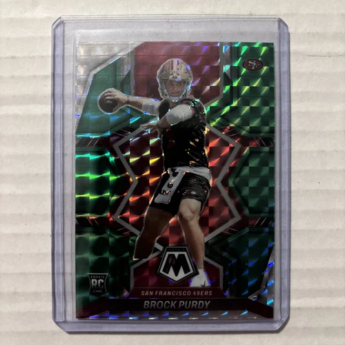 2022 Panini Mosaic Brock Purdy Green Mosaic Prizm RC - 49ers